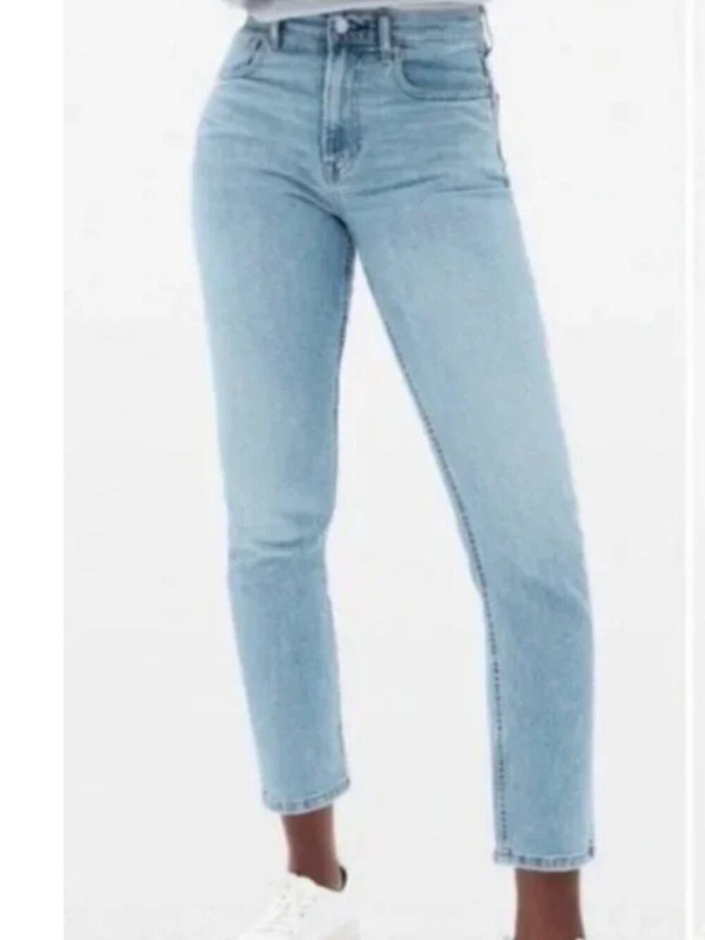 Everlane Women's Blue Denim High Rise The Cheeky Straight Ankle Jeans Size 31